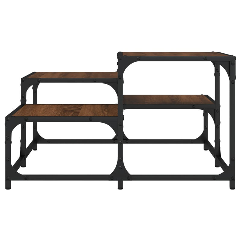 Frame Single Coffee Table with Storage, Brown/Oak