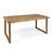 Gustl 69'' Wide Mid-Century Modern Solid Acacia Wood Outdoor Dining Table with Slatted Top and U-Frame Legs-2101467867