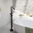 Freestanding Tub Filler With Hand Shower, 360° Swivel Spout, Thermostatic Valve, 316 Stainless Steel, Cupc Certified, Matte Black / Brushed Gold / Brushed Nickel-122516692