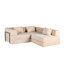 Canapé à compression, canapé-lit convertible au sol avec structure de forme fixe, canapé modulaire désossé, aucun assemblage requis, tissu chenille, pour la chambre du salon