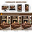 Canapé Chesterfield avec capitonnage à boutons Mid-Century 63 po avec garniture cloutée-627451142