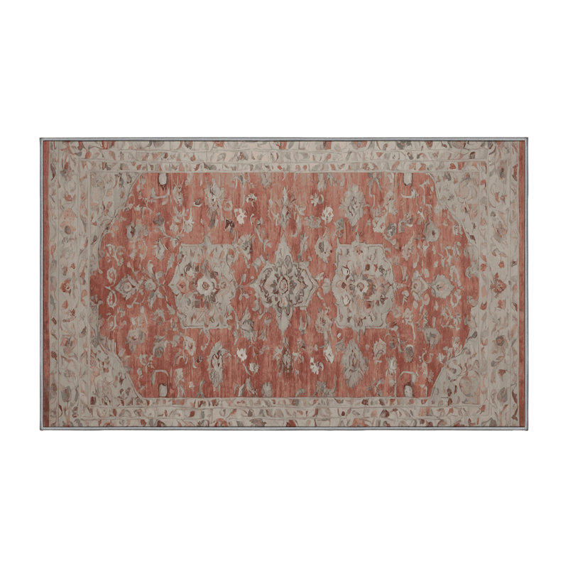 Tapis gris soyeux et moelleux, Rectangle 6 pi x 9 pi