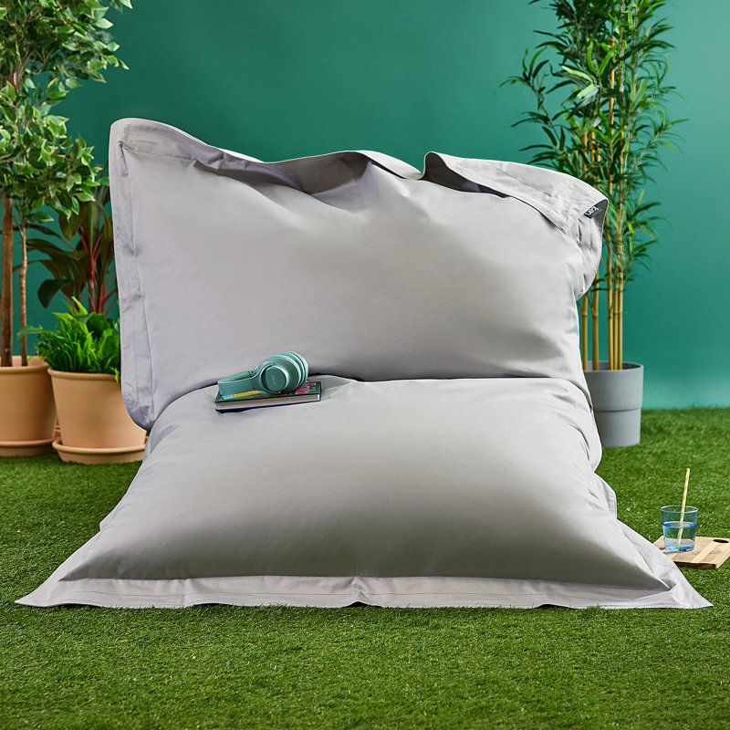Bazaar Bag Water-Resistant XL Floor Cushion Bean Bag, Grey