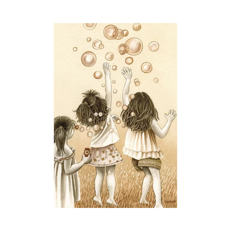 «Bubbles» par Tracy Lizotte, reproduction d'art sur toile tendue, H 26 po x l 18 po x 1,5 po