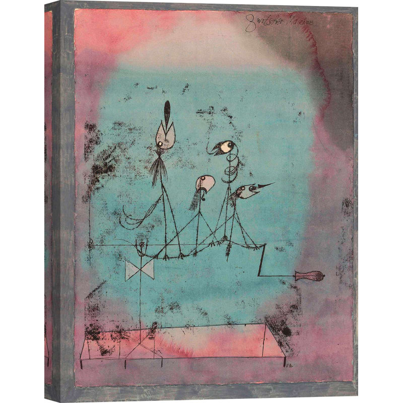 Twittering Machine by Paul Klee - Wrapped Canvas Print, 80cm H x 60cm W x 4cm D