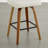 Upholstered Swivel Counter Stool with Walnut Bentwood Frame-1909538829-1910105412