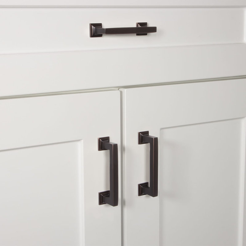 Grandeur Geneva 3" Brass Handle Pull, Timeless Bronze