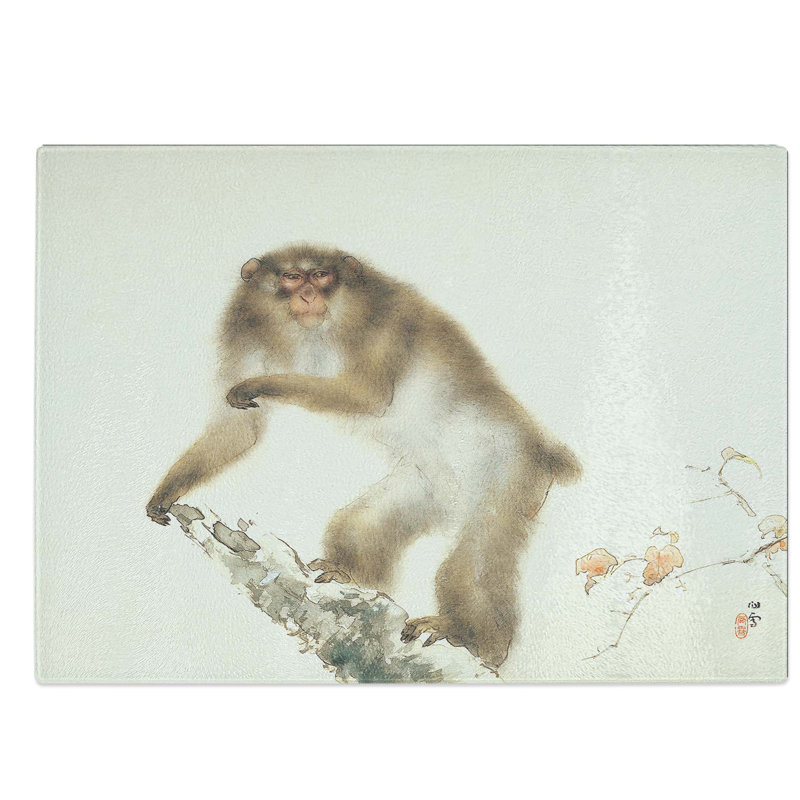 Glass Monkey by Kansetsu Hashimoto Chopping Board, 39 cm W x 28.5 cm L