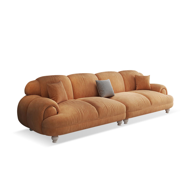 Causeuse-coussin modulaire orange 100% polyester, Orange