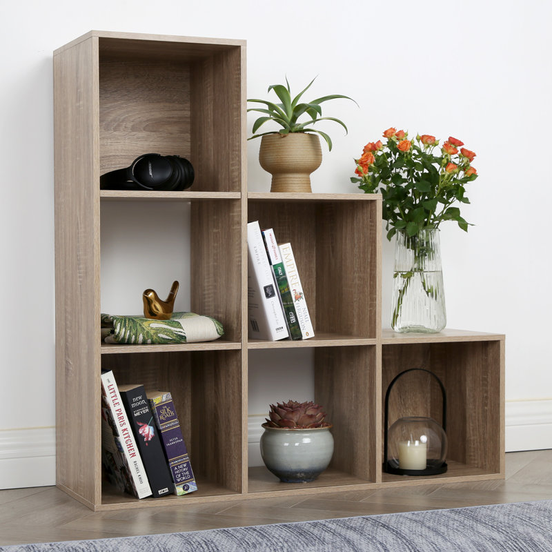 Mitsu 90cm H x 90cm W Cube Bookcase, Oak