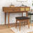 Vanity Makeup Desk with Flip-top Mirror, Storage Drawers and Stool-1912658650
