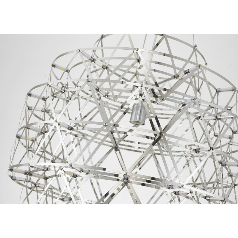 Lustre globe 85 lumières DEL Transitional, Chrome chrome