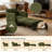 84" Extra Long Convertible 4 in 1 Sleeper Chair with Pull-Out Mechanism-1124054534