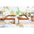 King Size Upholstered  Daybed Frame With Fence And Stairs,(BROWN+WHITE)-1054122501
