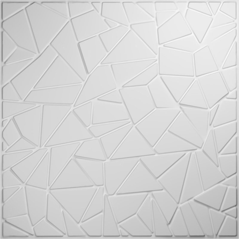 Elwod 19.625" x 19.625" White PVC 3D Wall Panels (10-Pack)