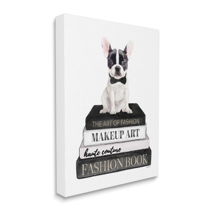 Fancy Boston Terrier, H 16 po x l 20 po, Toile tendue