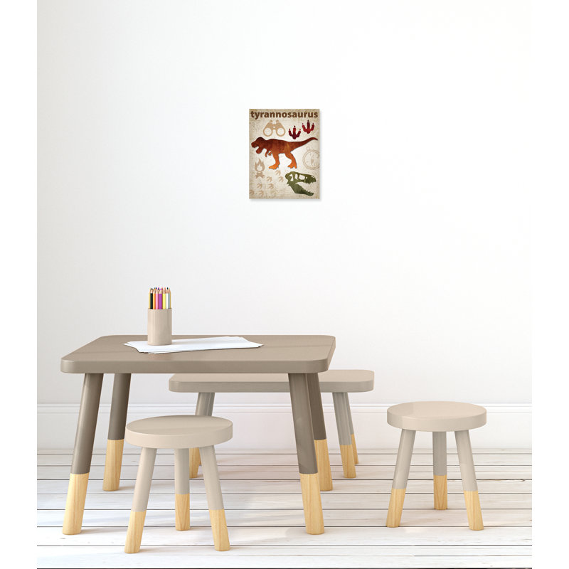 Dinosaurs-01' Wall Decal, 14" H x 11" W x 1.5" D, Canvas