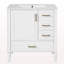 Meuble-lavabo de 30 po avec lavabo en céramique, porte à fermeture en douceur avec tablette intégrée, tiroir profond, tiroir standard, grand tiroir diviseur, grande armoire de rangement pour la salle de bain, design moderne et fonctionnel-1224369449
