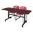 Nicklos Flip-Top Training Nesting Table, 2 Zeng Stack Chairs-32668092-32668110