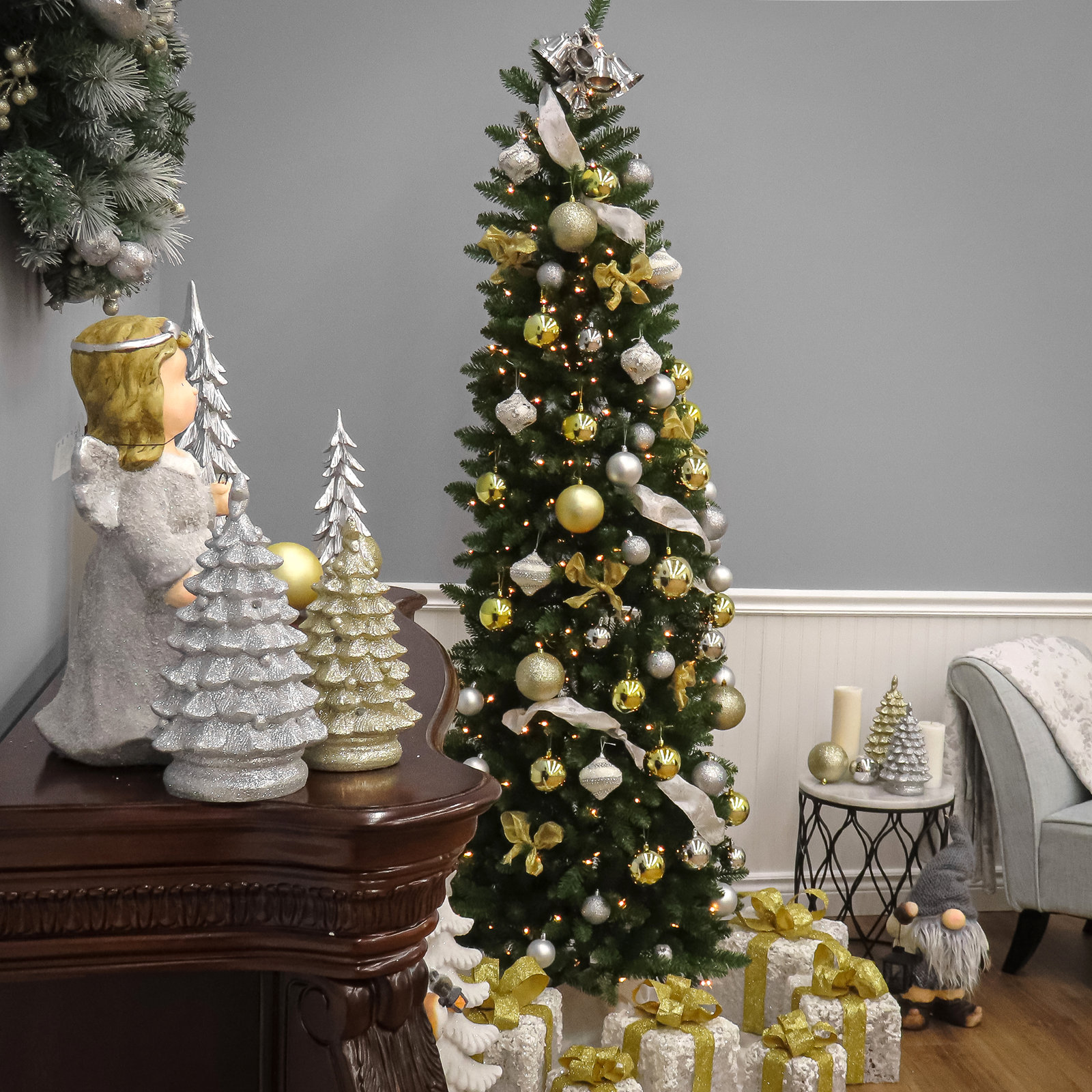 The Holiday Aisle® Kingswood Fir Pencil Tree, 6.5' H