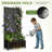 6 ft. H x 3 ft. W Metal Planter Box privacy screen Garden Bed with Trellis and Wheels - Black-478159949-478159939