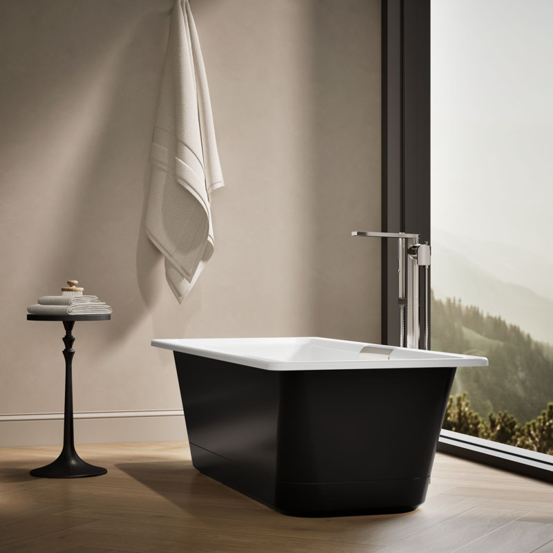 Volute 63 In. X 28-3/8 In. Freestanding Bath With Base