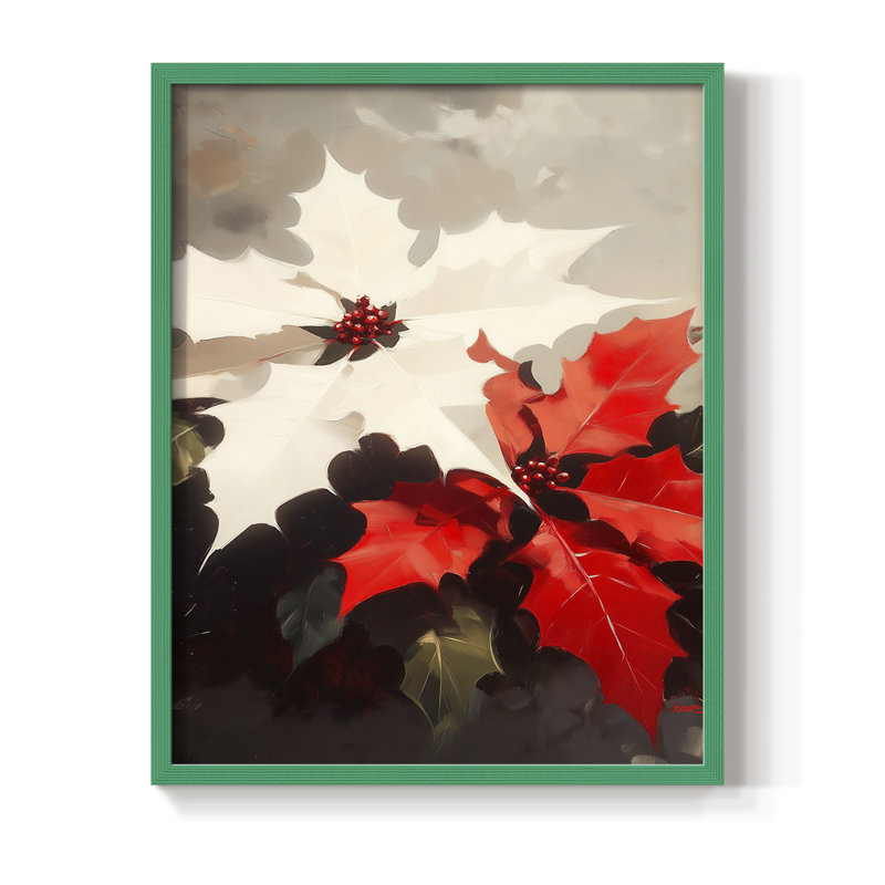 Christmas Holiday Art -Series 2-CCCXXII Framed Print - Solid Wood, H 11 po x l 9 po, Vert