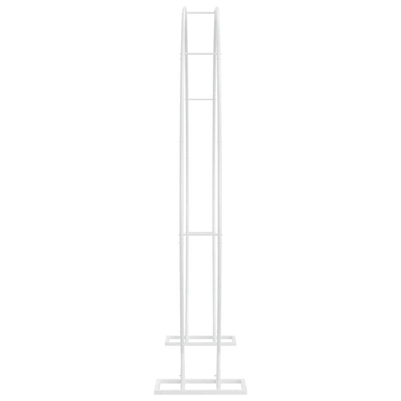 220cm W x 45cm D Steel Arbour, White