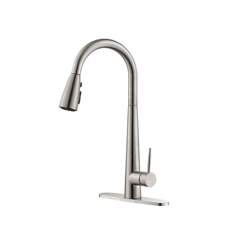 Maxbrass Pull Down Kitchen Faucet, Brushed Nickel