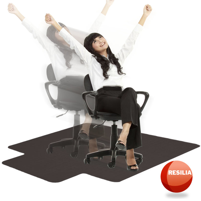 Tapis de chaise droit standard, Inclus, l 45 po x P 53 po, Marron