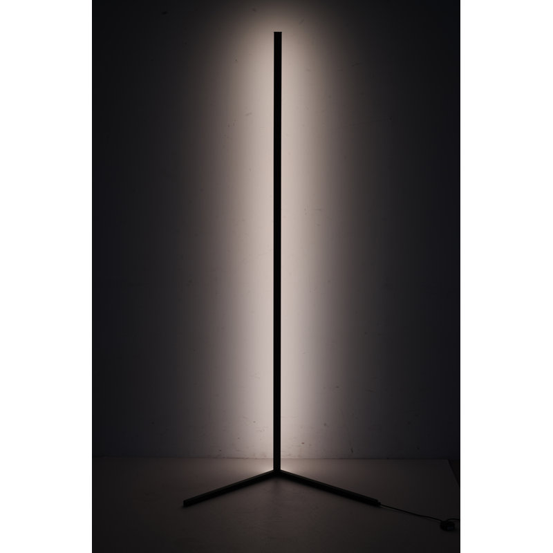 Devair Matte Black Dimmable LED Column Floor Lamp