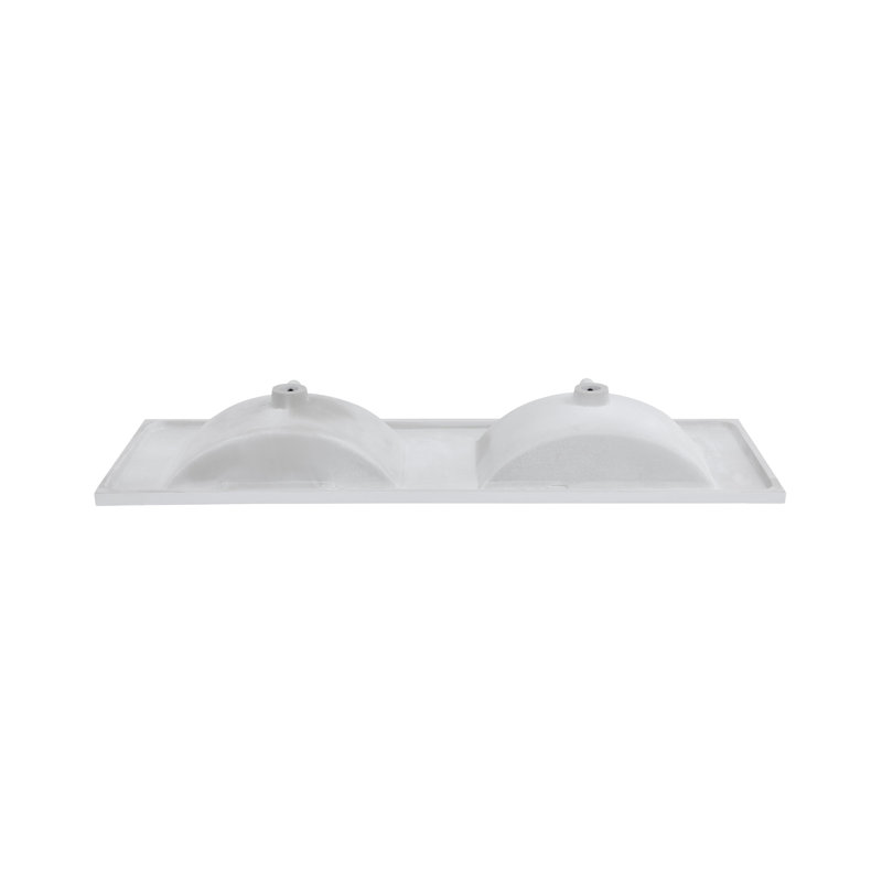 Comptoir de meuble-lavabo double 48 po blanc brillant, Blanc, Monotrou