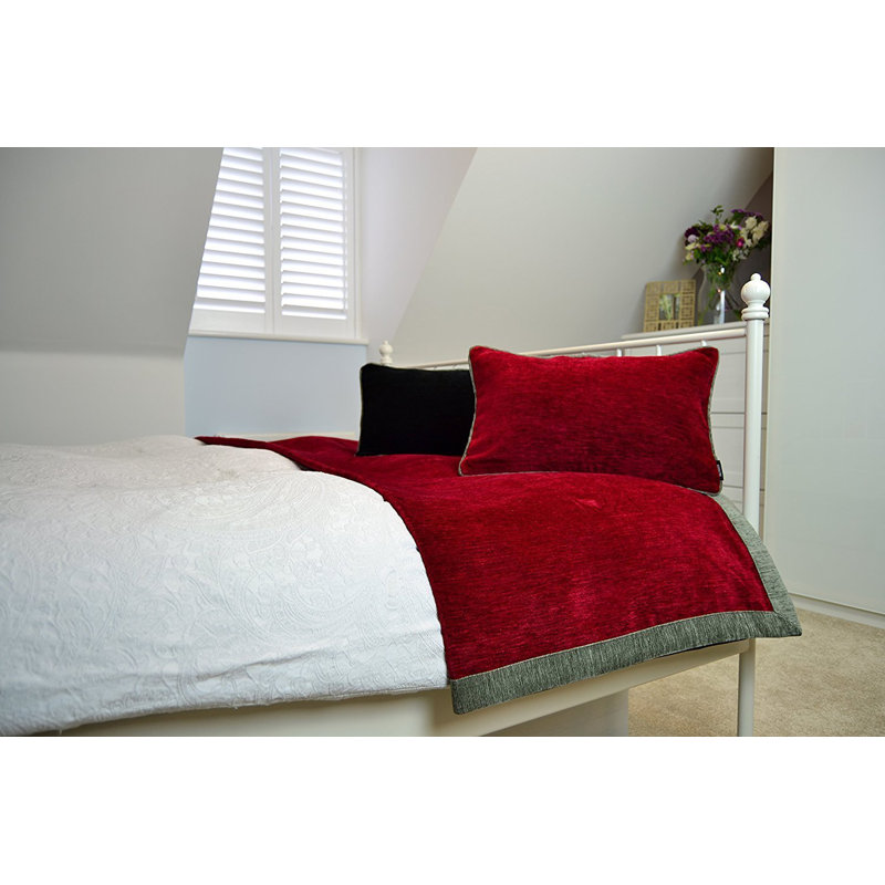 Baccus Throw Blanket, Red/Grey
