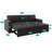 Gadalia L-Shaped Velvet Sleeper Sofa Reversible couch Pull Out Couch with storage chaise-20531762