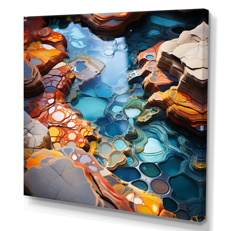 «Intertwine Water Fusion - Lakes & Rivers», reproduction d'art sur toile, Toile tendue, H 30 po x l 30 po x P 1 po