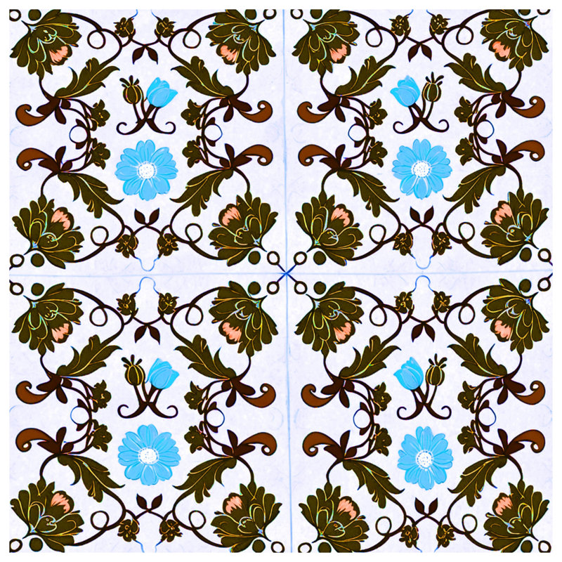Rideaux de douche à motif floral, L 70 po x H 84 po