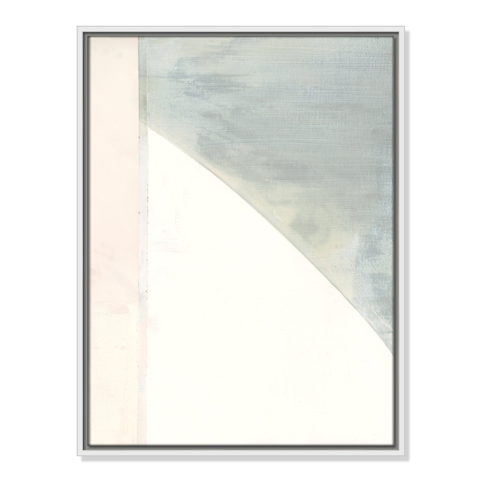 Alexandria "In Neutral I" Painting by Cartissi, White Framed Canvas, 25.5" H x 19.5" W x 2" D