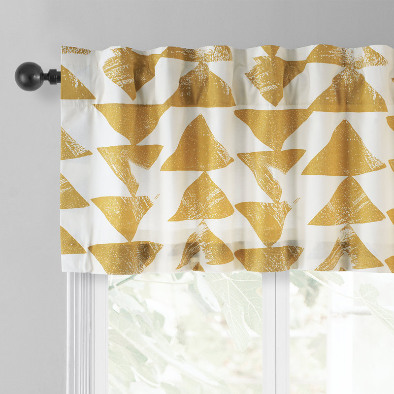 Cantonnière obscurcissante sur mesure en coton imprimé Ripon pour salon, chambre et cuisine, Or