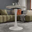 Table basse ronde de conception moderne, pour une utilisation polyvalente dans divers environnements-1233118353