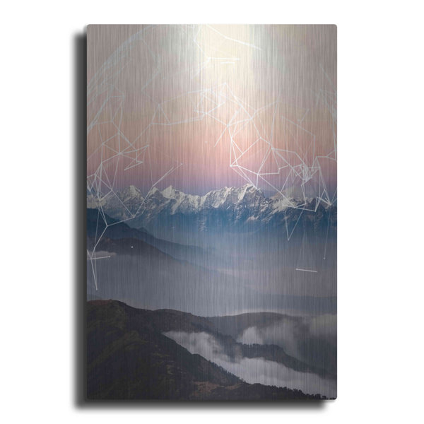 Loon Peak® Luxe Metal Art 'Geo Mountain' By GeoMania, Metal W Geo ...