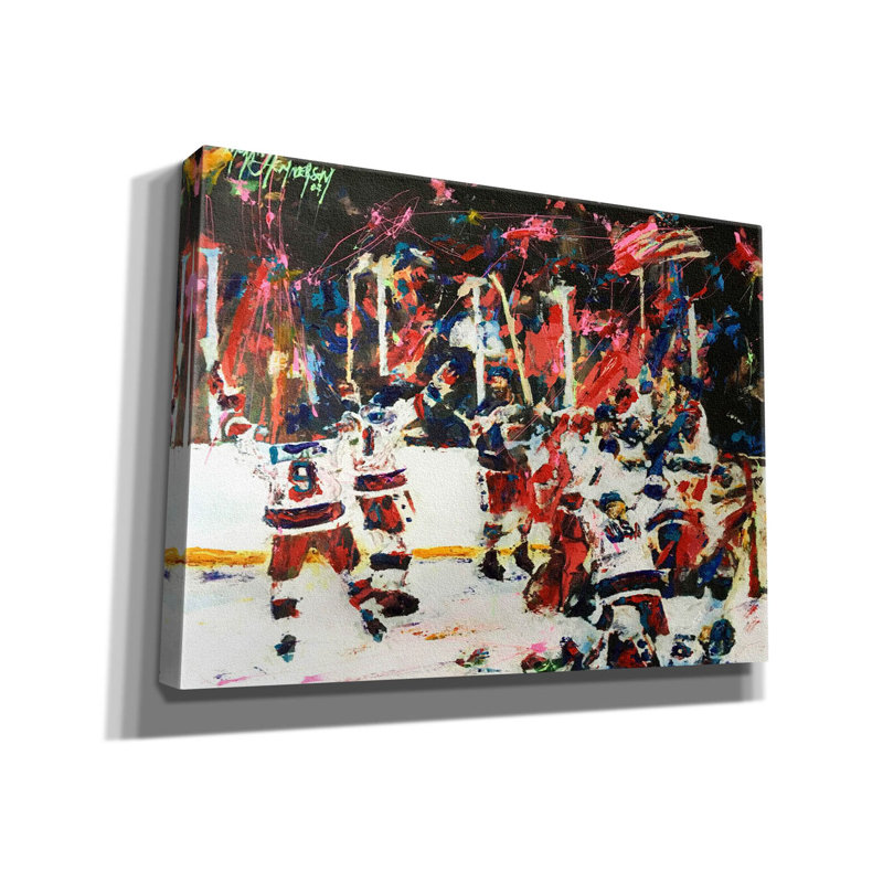 Latrista Latitude Run «USA Maricle On Ice» par Murray Henderson, reproduction d'art sur toile, H 40 po x l 54 po x P 1,5 po