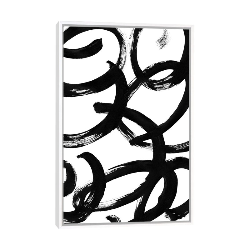 Tangled by Melissa Selmin - Painting on Canvas, White Framed, 66.04 cm H x 45.72 cm W