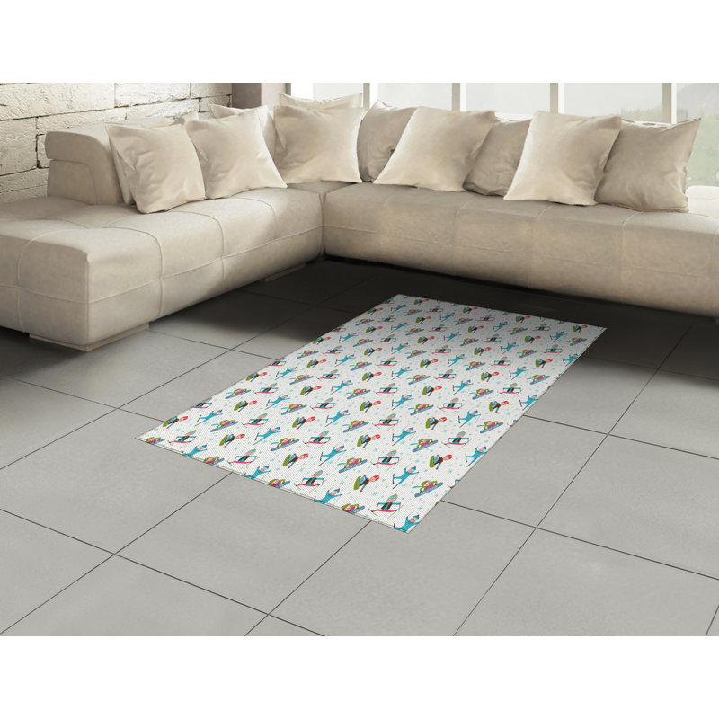Tapis décoratif en laine à haute densité pour l'hiver, Rectangle— 4 pi x 5 pi 8 po