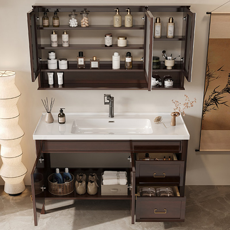 Armoire de salle de bain style rétro minimaliste