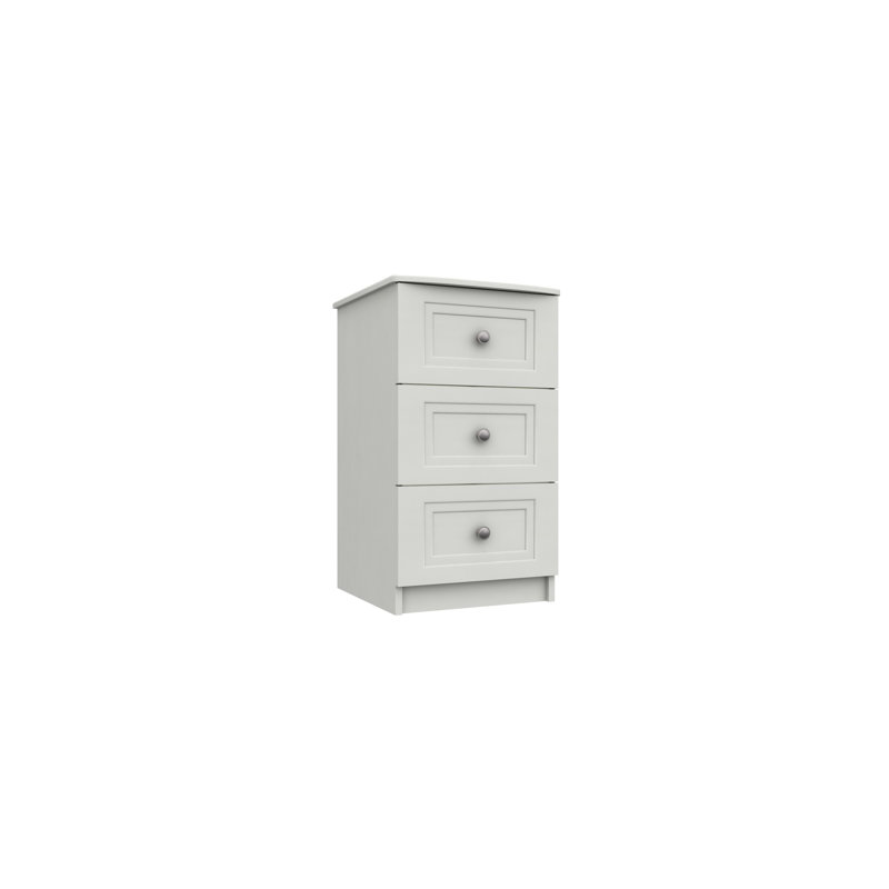 Adnan 39.8cm W Solid + Manufactured Wood Bedside Table, White