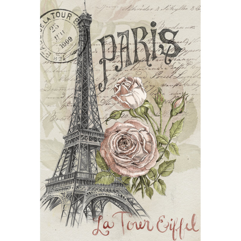 Paris Sketchbook I by Jennifer Paxton Parker - Print on Canvas, 46cm H x 30cm W, Wrapped Canvas