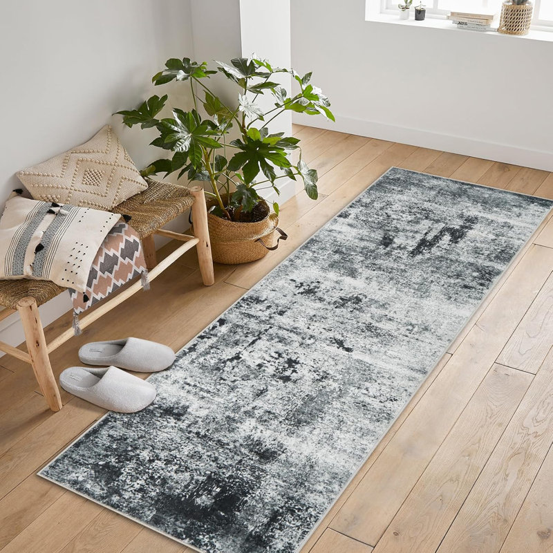 Washable Area Rugs Non-Slip Modern Abstract Soft for Living Room Entryway Bedroom, Print Pattern, Rectangle 1'1" x 1'5"