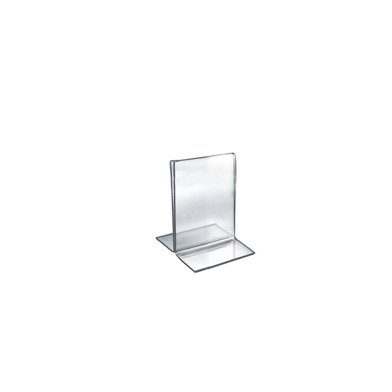 Clear Acrylic Vertical Double-Sided Sign Holder 5'' x 3.5''