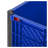 Collapsible Bulk Container with Casters, Solid Wall HDPE Storage Bin, 600 lbs Capacity, Blue