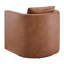 Faux Leather Swivel Barrel Chair